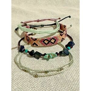 Bracelet Anklet Lot 3 Pura Vida Bracelets One Bonus Bracelet Beach Boho Multi